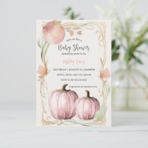 Höst Baby shower inbjudan, fantasifull pumpa Inbjudningar