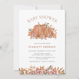 Höst Baby Shower Inbjudningar