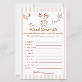 Höst Babyshower Sökordslek