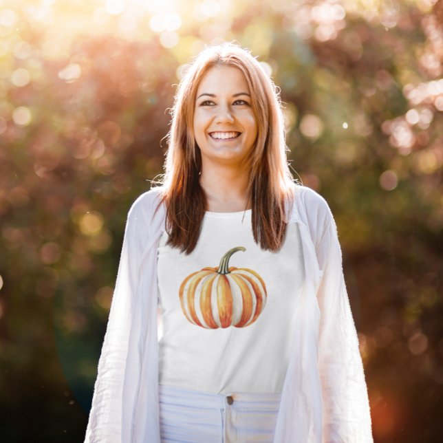 Höst Bliss Watercolor Pumpkin T Shirt (Skapare uppladdad)