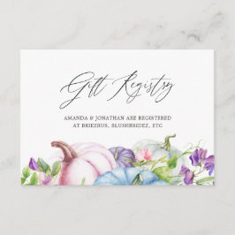 Höst - Blommig bröllopspresentregistrering Tilläggskort