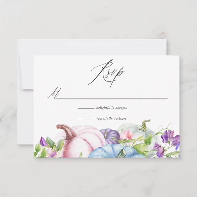 Höst - Blommig höstbröllop OSA Kort (Framsida)