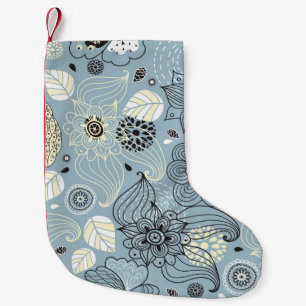 Höst blommigt: Elegant Säsong Design Liten Julstrumpa