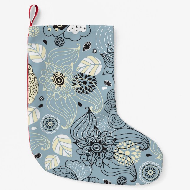 Höst blommigt: Elegant Säsong Design Liten Julstrumpa (Framsidan)