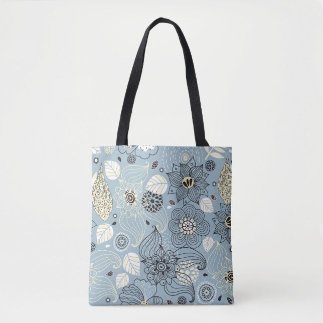 Höst blommigt: Elegant Säsong Design Tygkasse (Framsida)