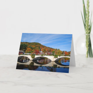 Höst - Blommor-notecard-brygga Kort
