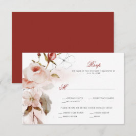 Höst Bohem Chic Blommor Akvarell OSA Kort