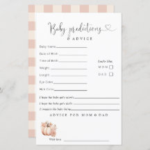 Höst Boho Pumpa Bebis Shower Förutsägelser Råd