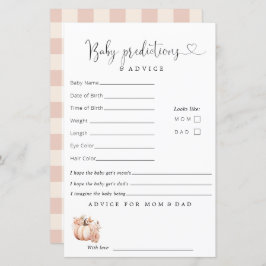 Höst Boho Pumpa Bebis Shower Förutsägelser Råd