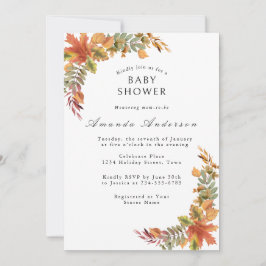 Höst Boho Rustik Bebis Shower Inbjudningar