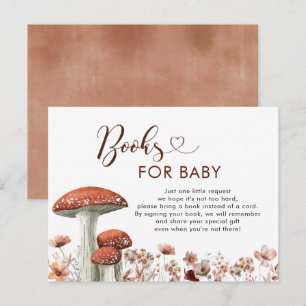 Höst Boho Svamp Blommiga Böcker För Bebis Inbjudan Vykort