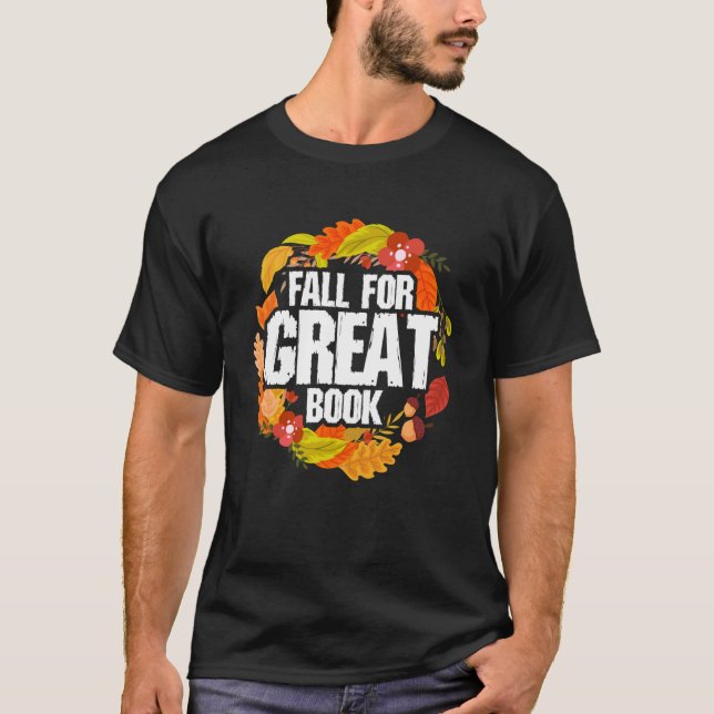 Höst Bokälskare Läsare Tacksgiving Läsning T Shirt (Framsida)