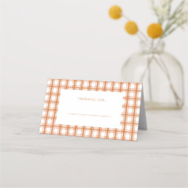 Höst Bränd Orange Vikbar Platskort Placeringskort