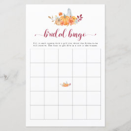 Höst Bröllopsdusch Pumpa Bingo Spel