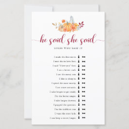 Höst Bröllopsfest Förlovning Pumpa Han Sa Hon Sa S