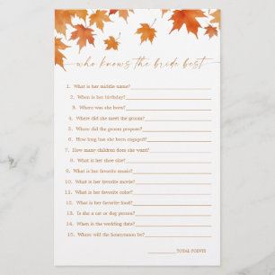 Höst Bröllopsfest Vem Känner Bruden Bäst Lek