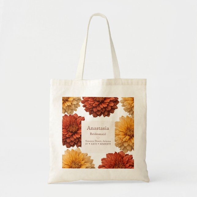 Höst Chrysanthemum Brudtjänar  Tygkasse (Framsidan)