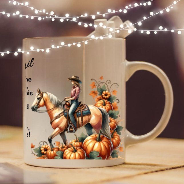 Höst Cowgirl-mugg Kaffemugg (Enjoy this fun Autumn design!)