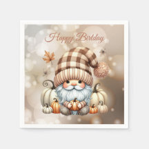 Höst Cute Gnome Höst löv Birthday