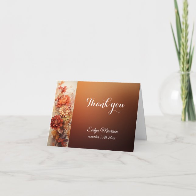 Höst Cute Gnome Höst löv Birthday Tack Kort (Framsida)