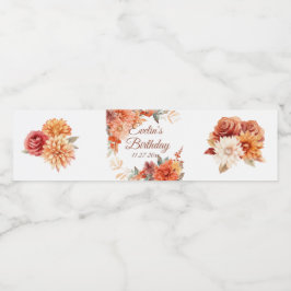 Höst Cute Gnome Höst löv Birthday Vattenflaskor Etikett