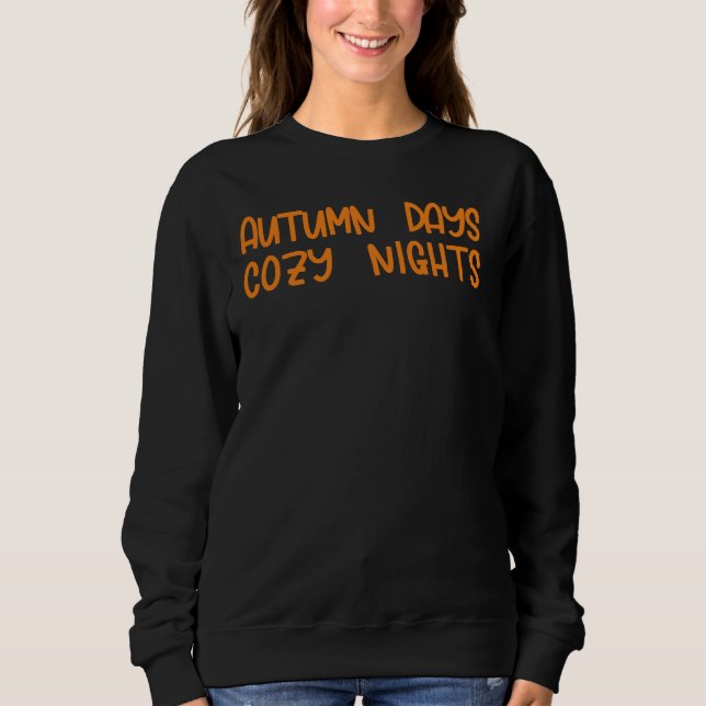 Höst Dagar Mysiga Nätter-Roligt T Shirt (Framsida)