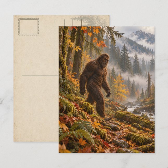 Höst Dimma Bigfoot Postkort Vykort (Fram/baksida)