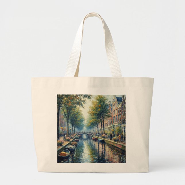 Höst eftermiddag vid kanalen - Tote Bag Jumbo Tygkasse (Framsidan)
