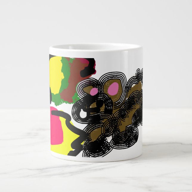 Höst ekorre fluffig jumbo mugg (Framsidan)