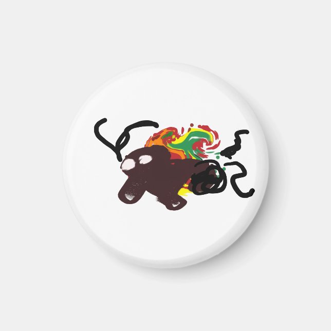 Höst ekorre snäll blad  magnet (Framsidan)