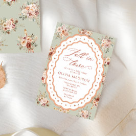 Höst Elegant Blommig Bebis Shower Inbjudningar