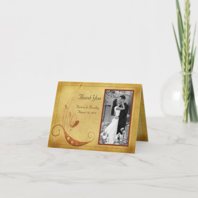 Höst- eller lantbrukshustrufotografering tackkort (Framsida)