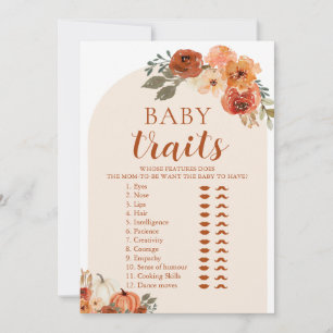 Höst en liten pumpa baby shower baby egenskaper sp inbjudningar