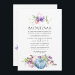 Höst - Fall Blommigt Bat mitzvah Inbjudningar<br><div class="desc">Söta ärter och pumpor bat mitzvah inbjudan med nyanser av rosa,  lila,  violett och blått och elegant handskriftstypografi anpassade dina händelsespecifikationer.</div>