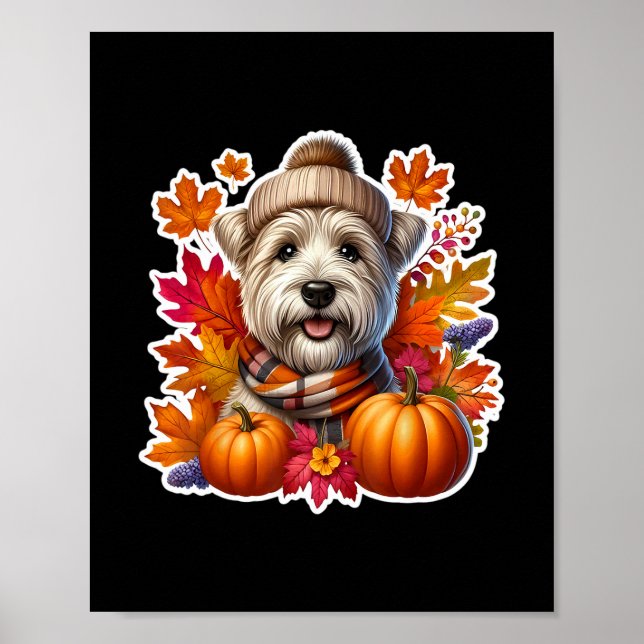 Höst Fall Glen Of Imaal Terrier Ter Hundägare Th Poster (Framsidan)