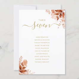 Höst Fall Guld Sittplan Bordnummer