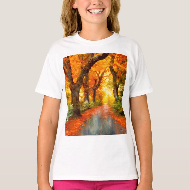 Höst/fall/Löv/natur T Shirt (Framsida)