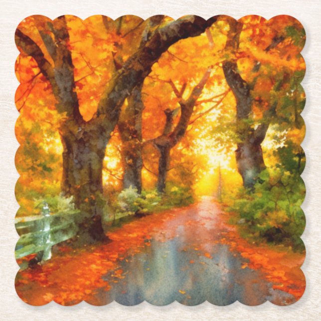 Höst/fall/Löv/natur Underlägg Papper (Framsida)