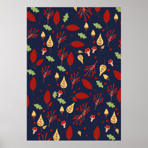 Höst fall mönster poster