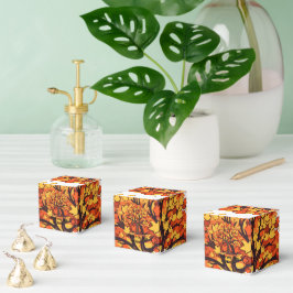 Höst Fall Träd Glad Thanksgiving Lycklig Presentaskar