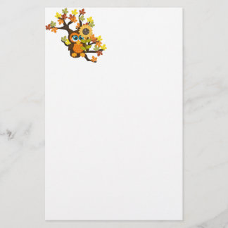 Höst, Fall Uggla med solblommor Brevpapper