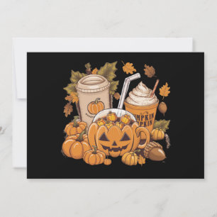 Höst Familj Halloween Thanksgiving Söt Höst Inbjudningar
