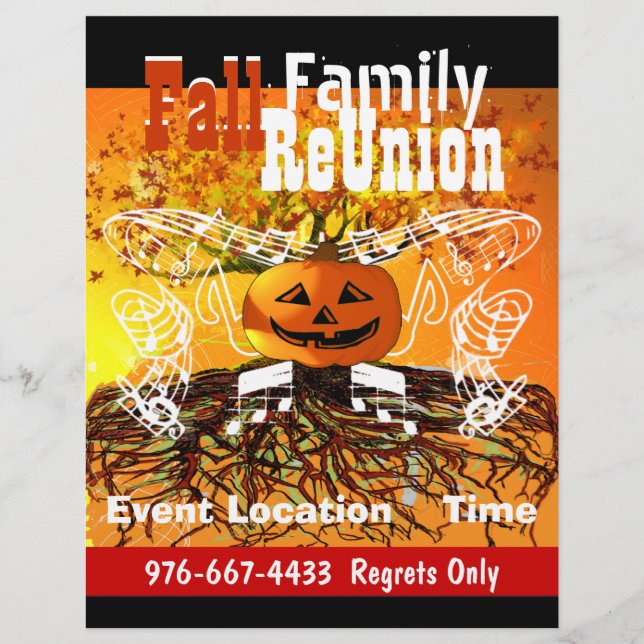 Höst Familjeåterträff Halloween Höst Event Flyer (Framsidan)