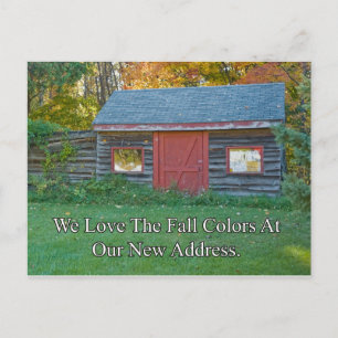 Höst färger adressändring - meddelande vykort