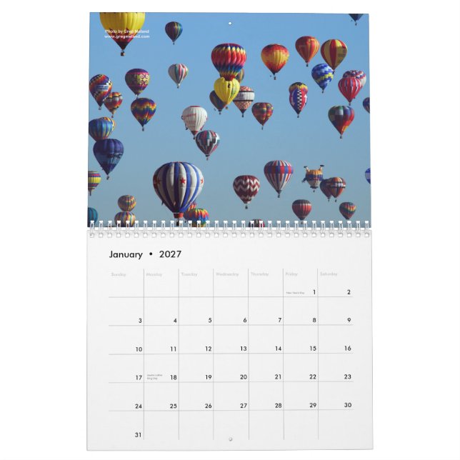 Höst färger Albuquerque Kalender (Jan 2027)
