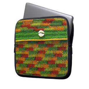 Höst färger Artisan Crochet Print Electronics Bag Laptop Fodral