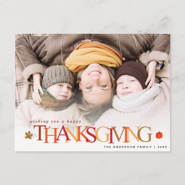 höst färger bildvykort för Thanksgiving Vykort (Framsida)