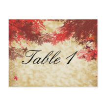 Höst färger: Bordsnumret Burgundy och Röda Gren