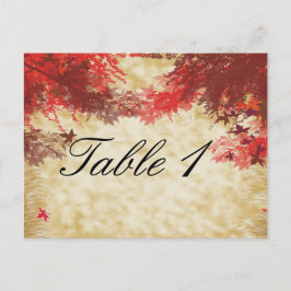 Höst färger: Bordsnumret Burgundy och Röda Gren Vykort