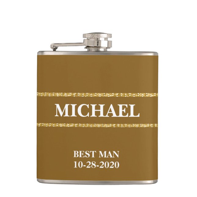 Höst färger Bröllop-kolv Fickplunta (Framsidan)